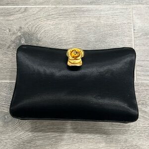 Women’s evening bag with gold accents clasp